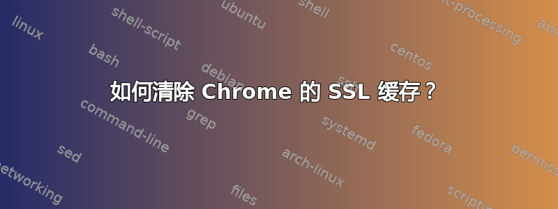 如何清除 Chrome 的 SSL 缓存？