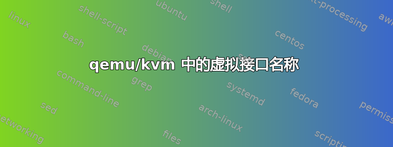 qemu/kvm 中的虚拟接口名称