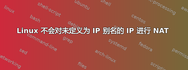 Linux 不会对未定义为 IP 别名的 IP 进行 NAT