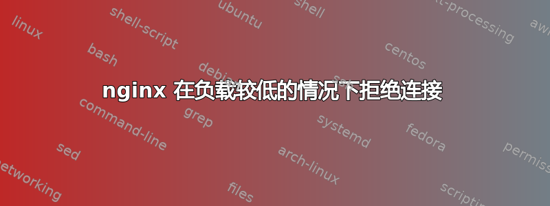 nginx 在负载较低的情况下拒绝连接