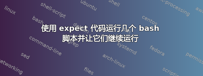 使用 expect 代码运行几个 bash 脚本并让它们继续运行