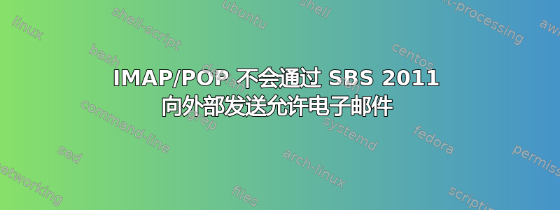 IMAP/POP 不会通过 SBS 2011 向外部发送允许电子邮件