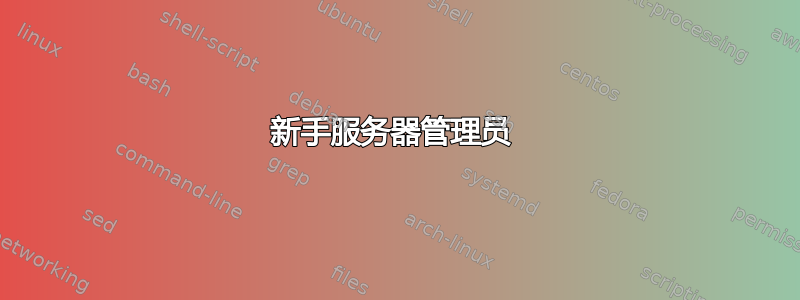 新手服务器管理员 