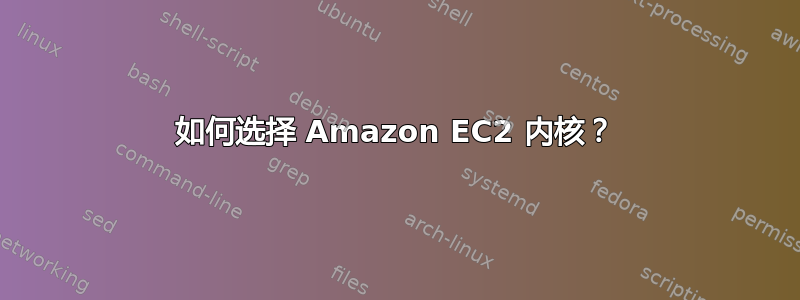 如何选择 Amazon EC2 内核？