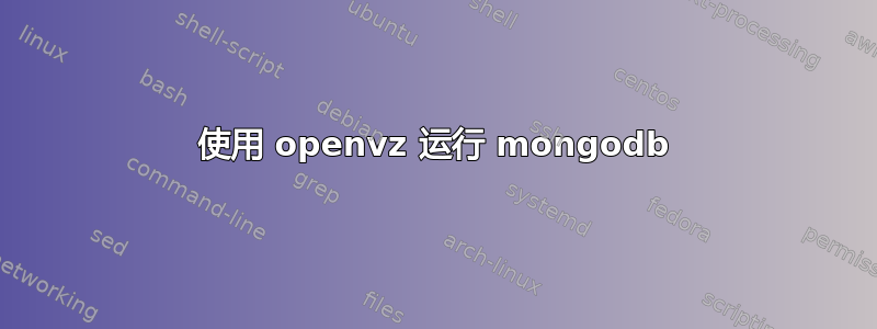 使用 openvz 运行 mongodb