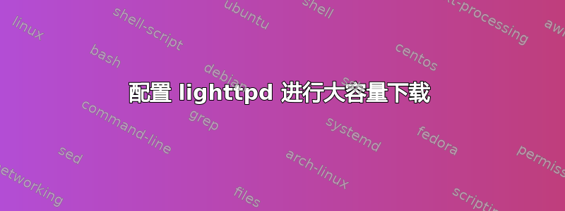 配置 lighttpd 进行大容量下载