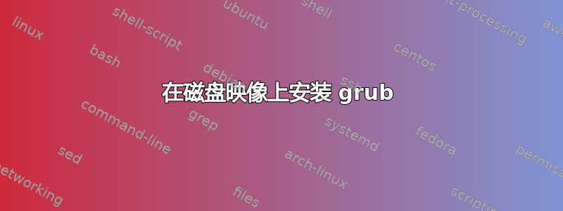 在磁盘映像上安装 grub