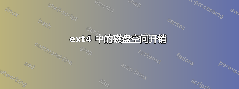 ext4 中的磁盘空间开销