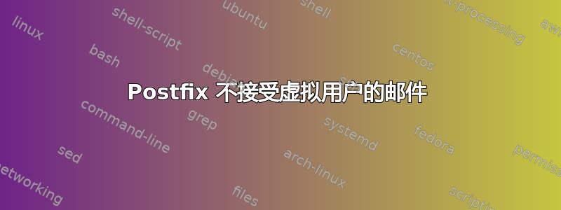 Postfix 不接受虚拟用户的邮件