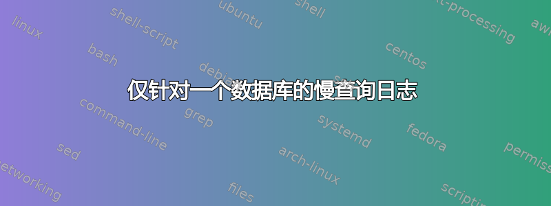 仅针对一个数据库的慢查询日志