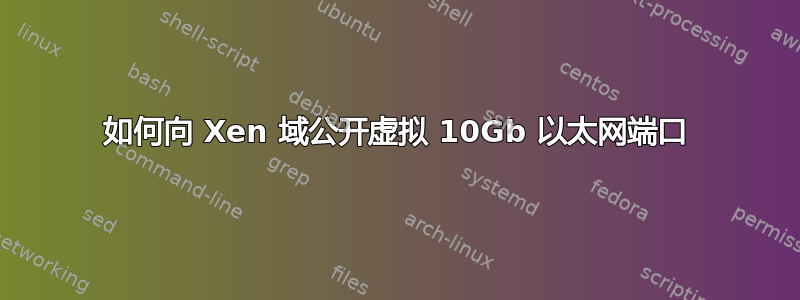 如何向 Xen 域公开虚拟 10Gb 以太网端口