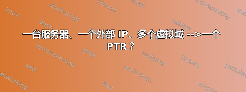 一台服务器、一个外部 IP、多个虚拟域 -->一个 PTR？