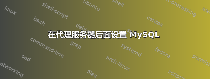 在代理服务器后面设置 MySQL