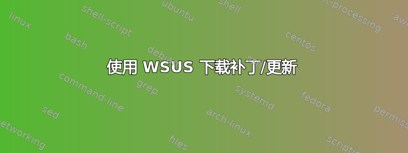 使用 WSUS 下载补丁/更新