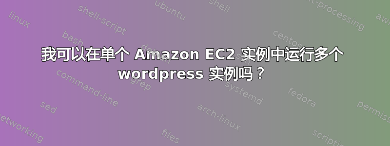 我可以在单个 Amazon EC2 实例中运行多个 wordpress 实例吗？