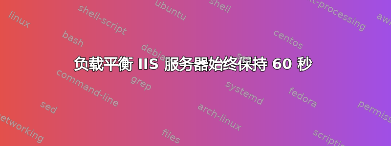 负载平衡 IIS 服务器始终保持 60 秒