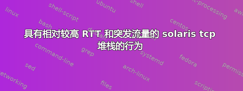 具有相对较高 RTT 和突发流量的 solaris tcp 堆栈的行为