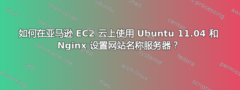 如何在亚马逊 EC2 云上使用 Ubuntu 11.04 和 Nginx 设置网站名称服务器？