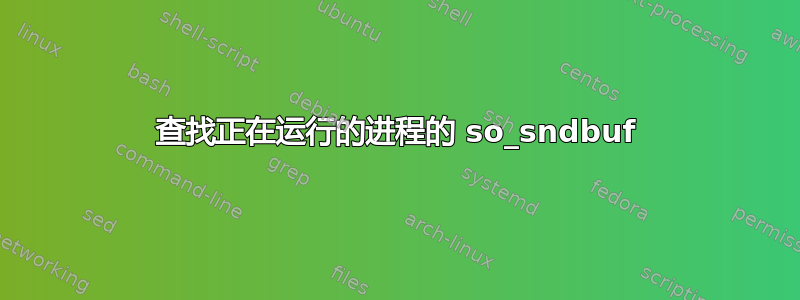 查找正在运行的进程的 so_sndbuf