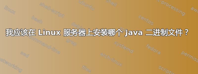 我应该在 Linux 服务器上安装哪个 Java 二进制文件？