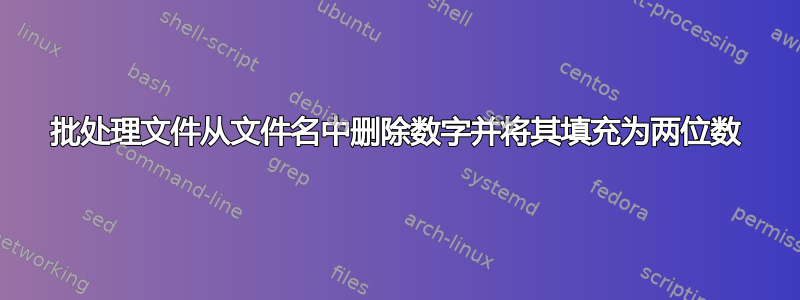 批处理文件从文件名中删除数字并将其填充为两位数