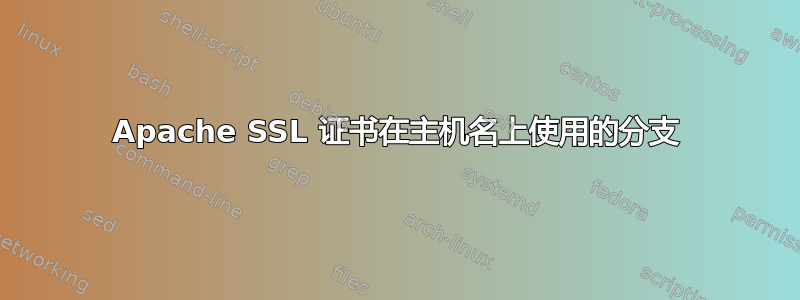 Apache SSL 证书在主机名上使用的分支