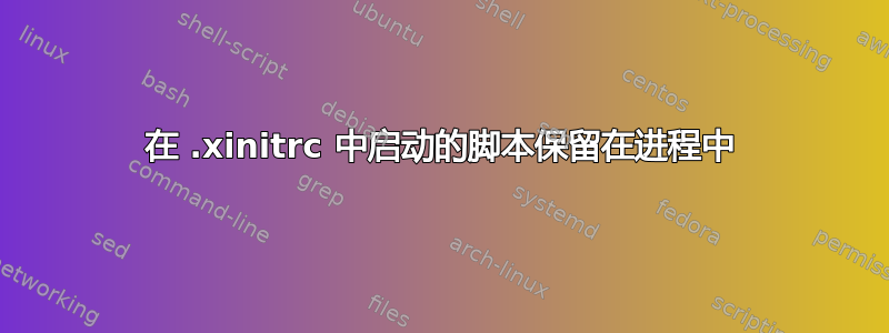 在 .xinitrc 中启动的脚本保留在进程中