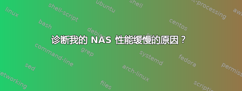 诊断我的 NAS 性能缓慢的原因？