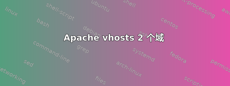 Apache vhosts 2 个域