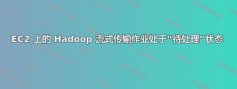 EC2 上的 Hadoop 流式传输作业处于“待处理”状态