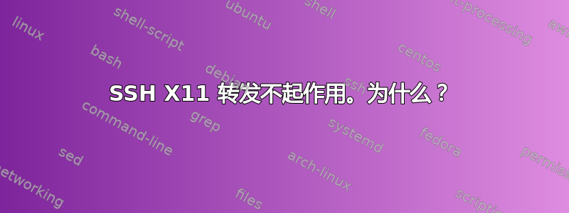 SSH X11 转发不起作用。为什么？