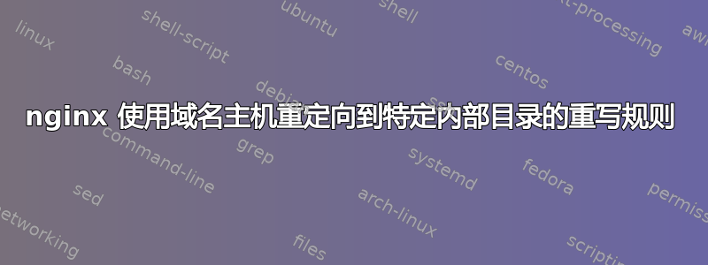 nginx 使用域名主机重定向到特定内部目录的重写规则