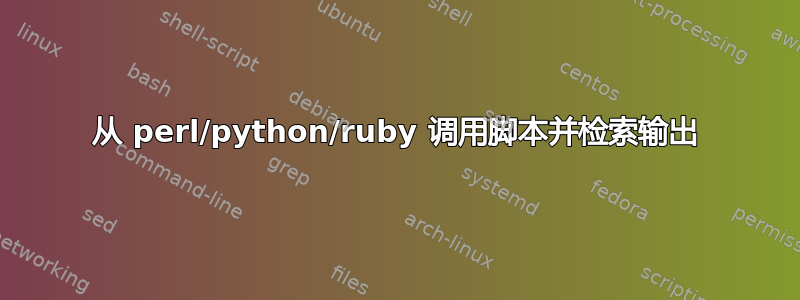 从 perl/python/ruby 调用脚本并检索输出