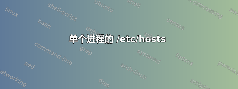 单个进程的 /etc/hosts