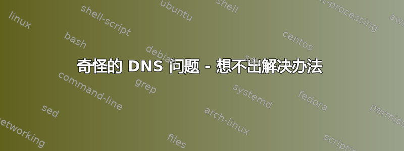 奇怪的 DNS 问题 - 想不出解决办法