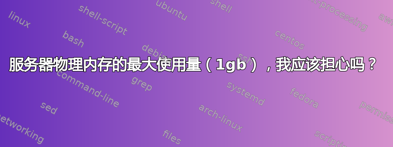 服务器物理内存的最大使用量（1gb），我应该担心吗？