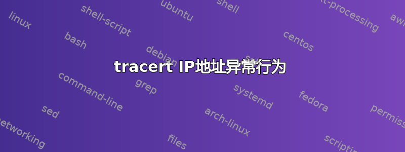 tracert IP地址异常行为