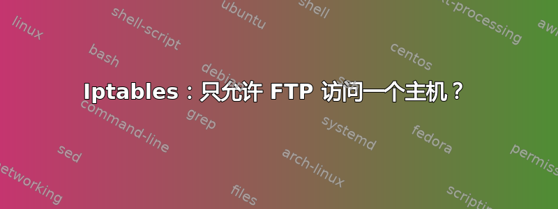 Iptables：只允许 FTP 访问一个主机？