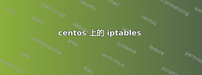 centos 上的 iptables