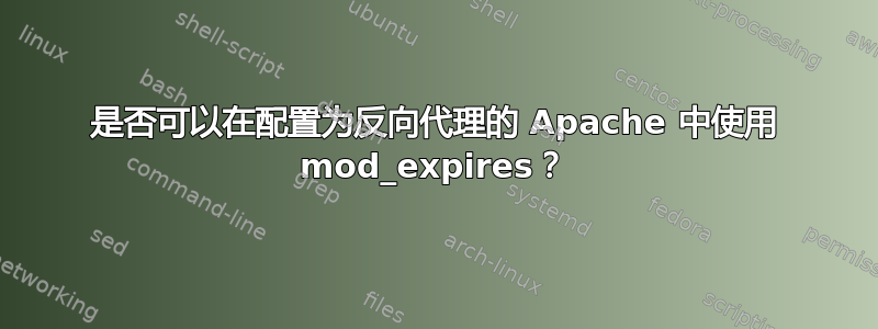 是否可以在配置为反向代理的 Apache 中使用 mod_expires？