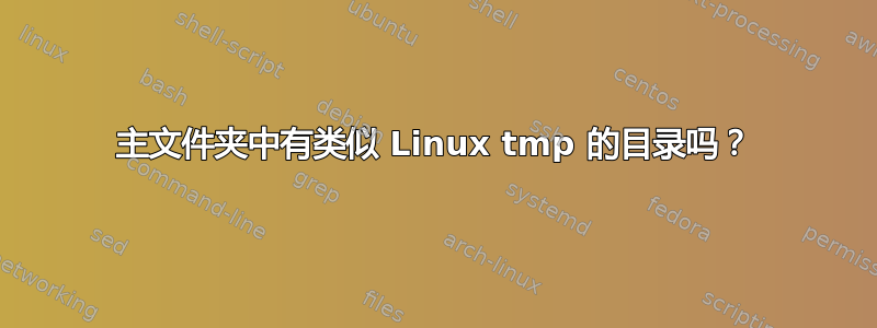 主文件夹中有类似 Linux tmp 的目录吗？