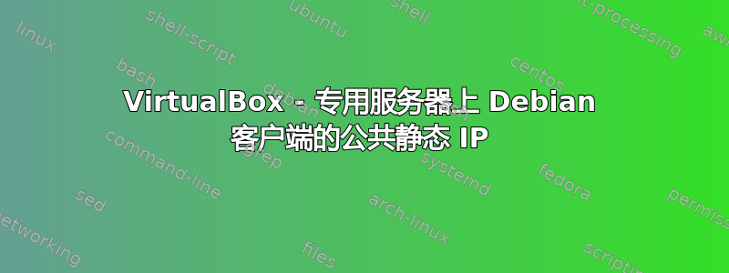 VirtualBox - 专用服务器上 Debian 客户端的公共静态 IP