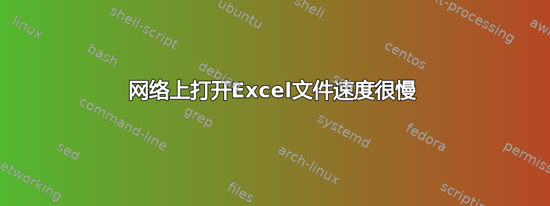 网络上打开Excel文件速度很慢