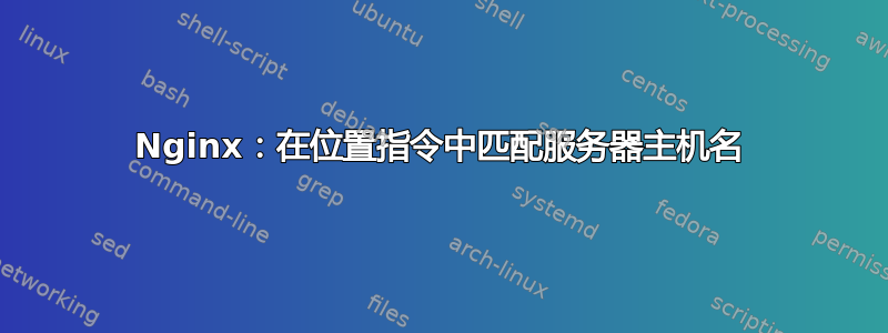 Nginx：在位置指令中匹配服务器主机名