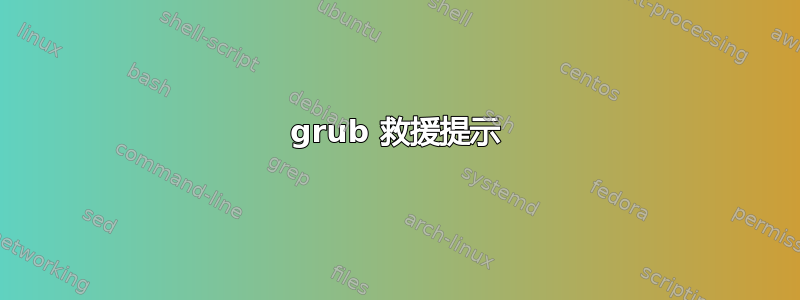 grub 救援提示