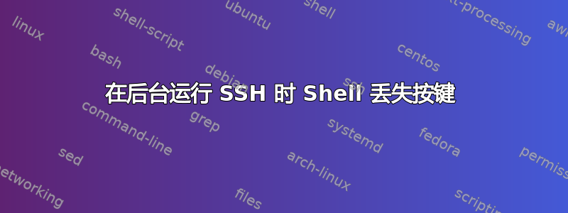 在后台运行 SSH 时 Shell 丢失按键