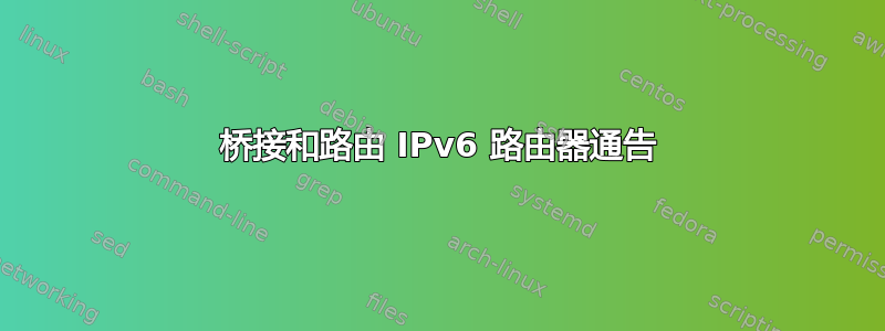 桥接和路由 IPv6 路由器通告