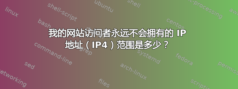 我的网站访问者永远不会拥有的 IP 地址（IP4）范围是多少？