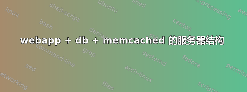 webapp + db + memcached 的服务器结构