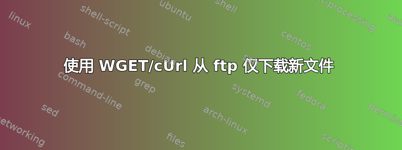 使用 WGET/cUrl 从 ftp 仅下载新文件